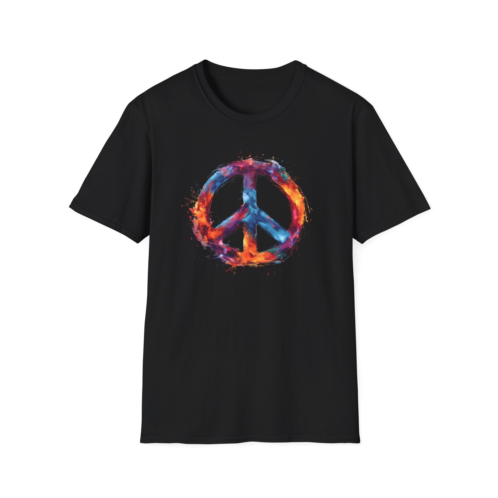 Vibrant Watercolor Peace Sign T-Shirt