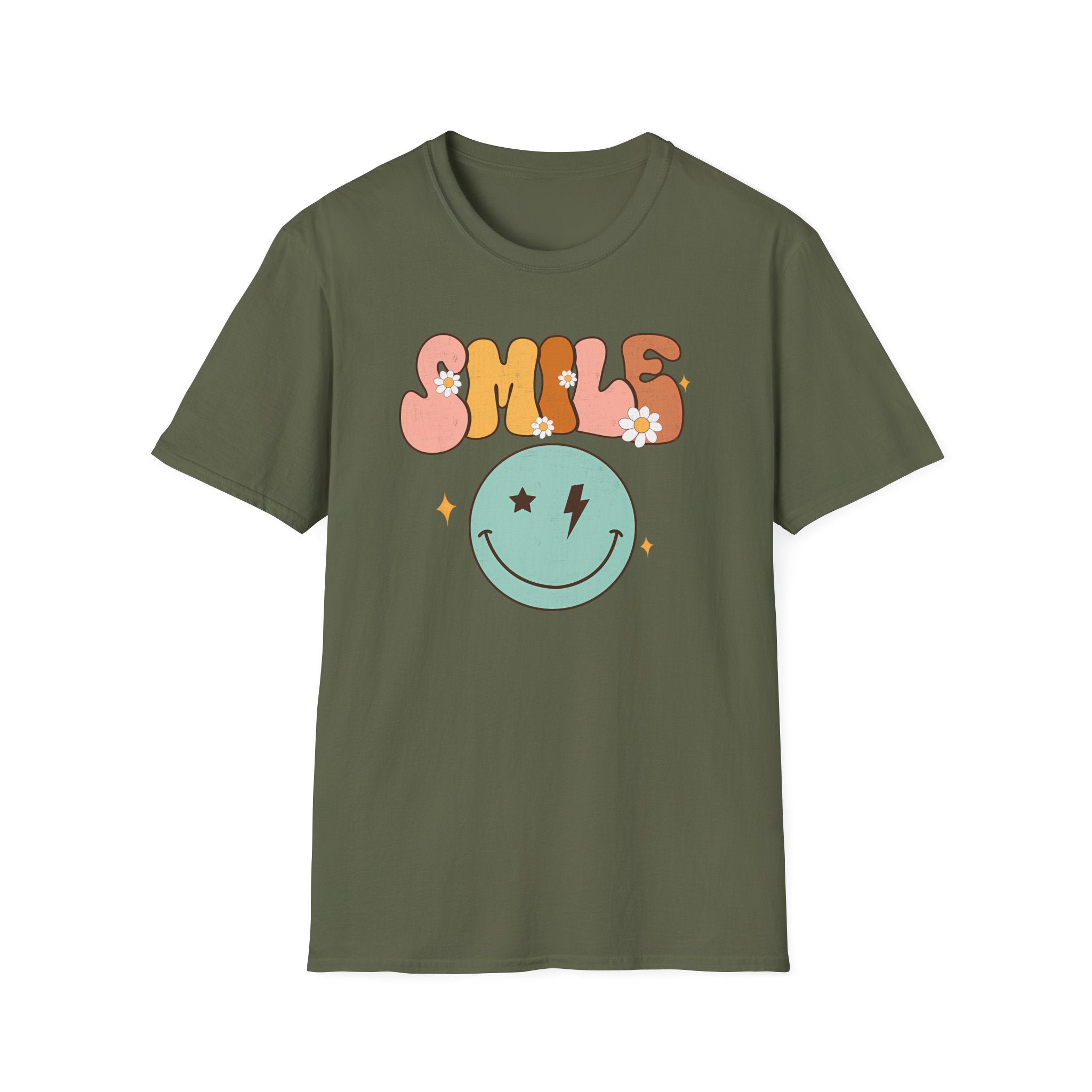 Retro Smile Graphic T-Shirt