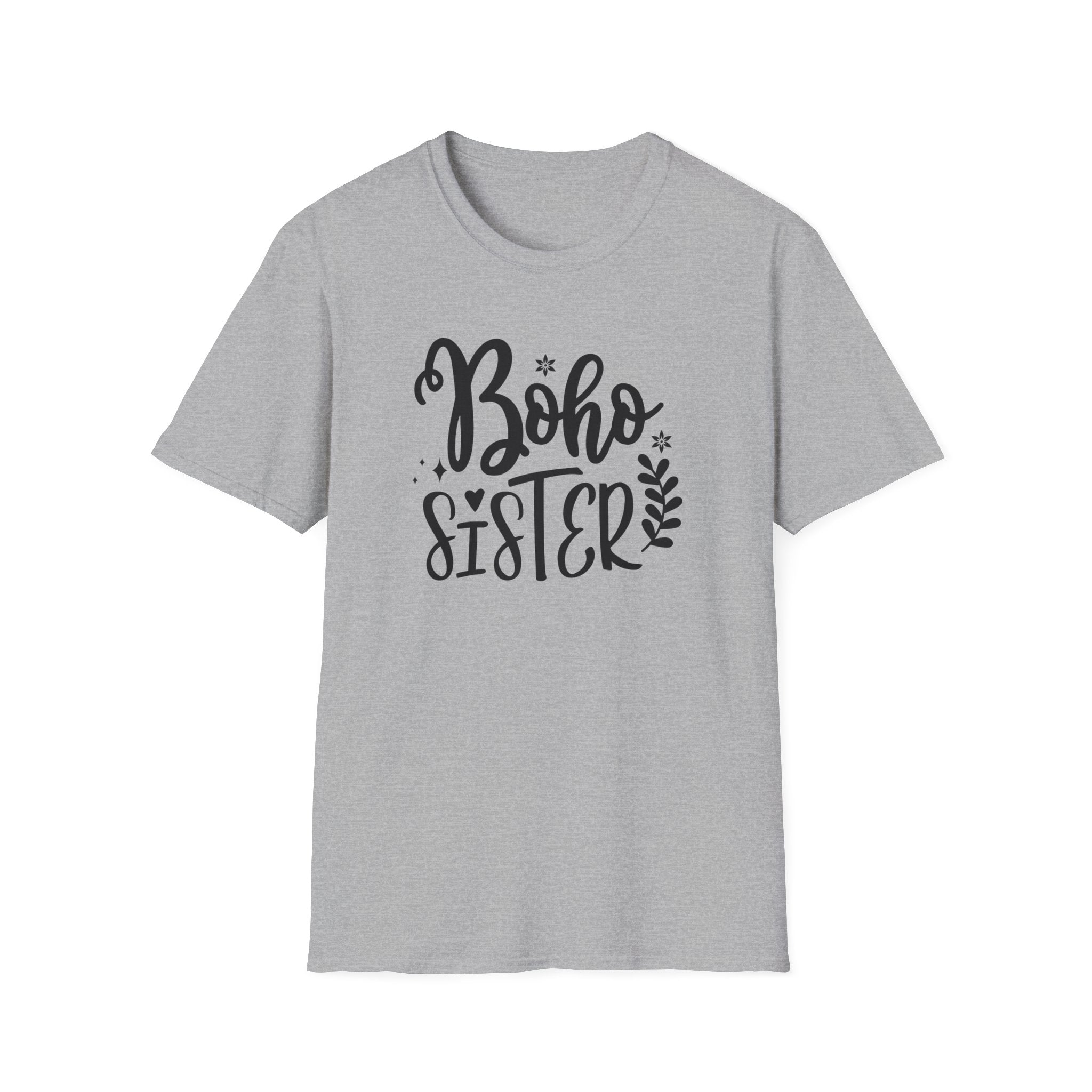 "Boho Sister" Hand-Lettered Graphic T-Shirt
