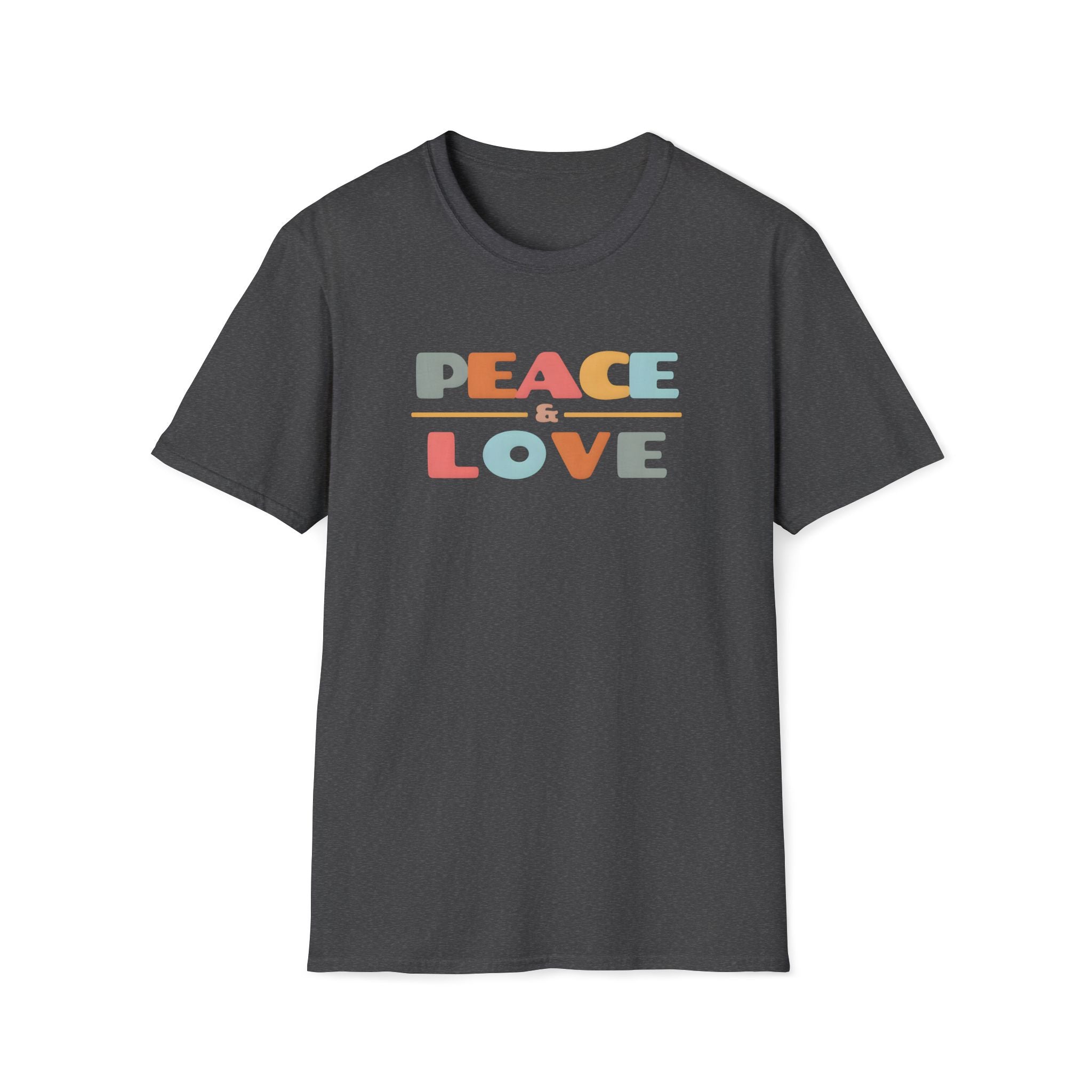 "Peace & Love" Classic Boho Graphic  T-Shirt