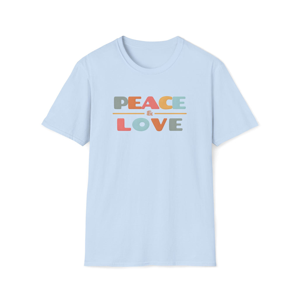"Peace & Love" Classic Boho Graphic  T-Shirt