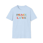"Peace & Love" Classic Boho Graphic  T-Shirt