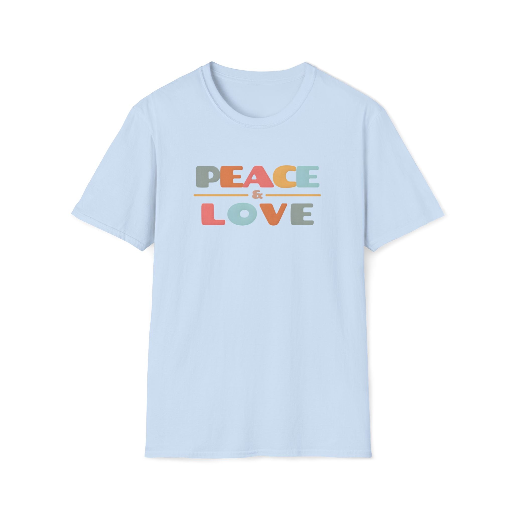 "Peace & Love" Classic Boho Graphic  T-Shirt