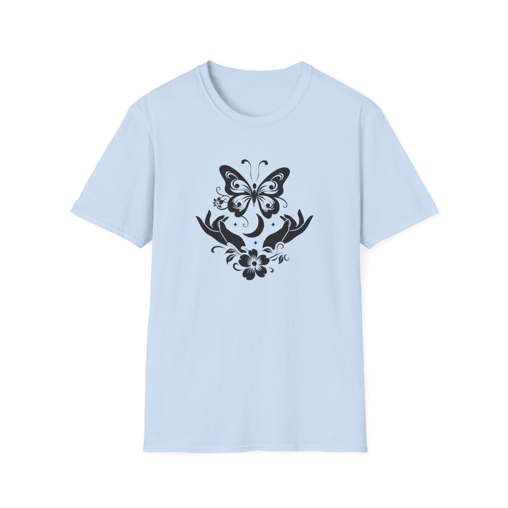 "Moonlit Metamorphosis" Celestial Butterfly T-Shirt