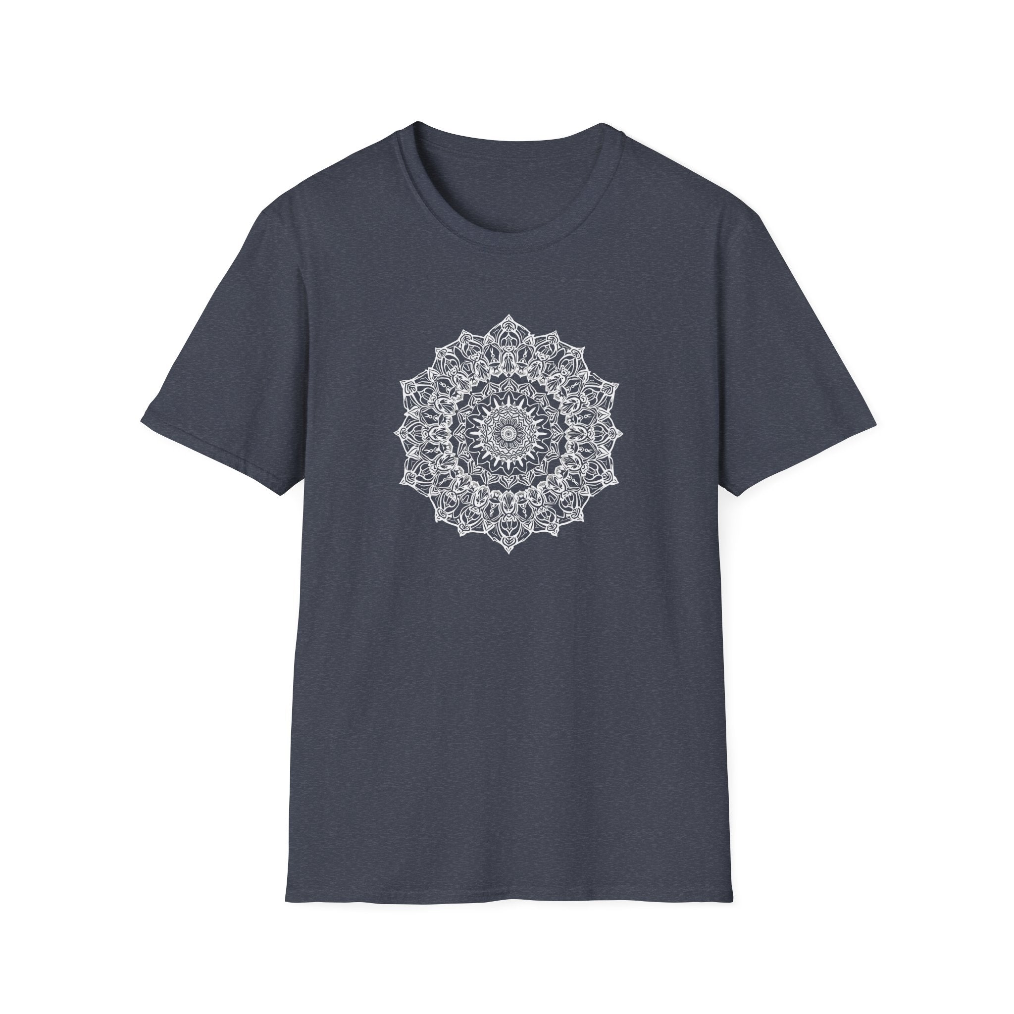 "Serene Spirit" White Mandala Graphic T-Shirt