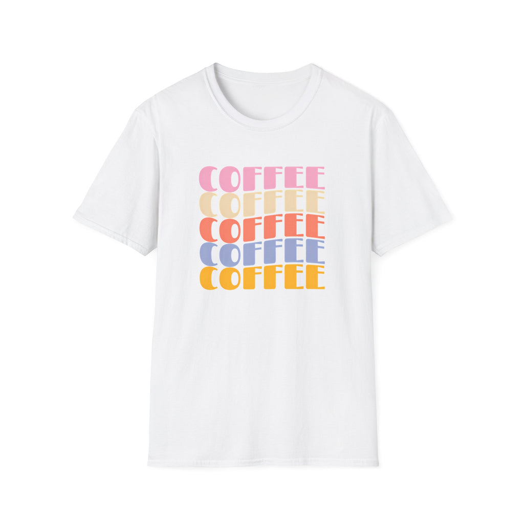 Retro Wavy "Coffee" Stack T-Shirt