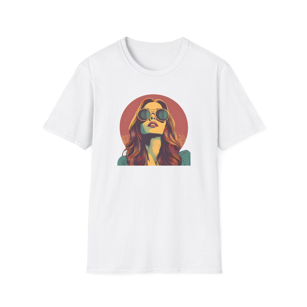 The "Sunset Muse" Retro Portrait T-Shirt