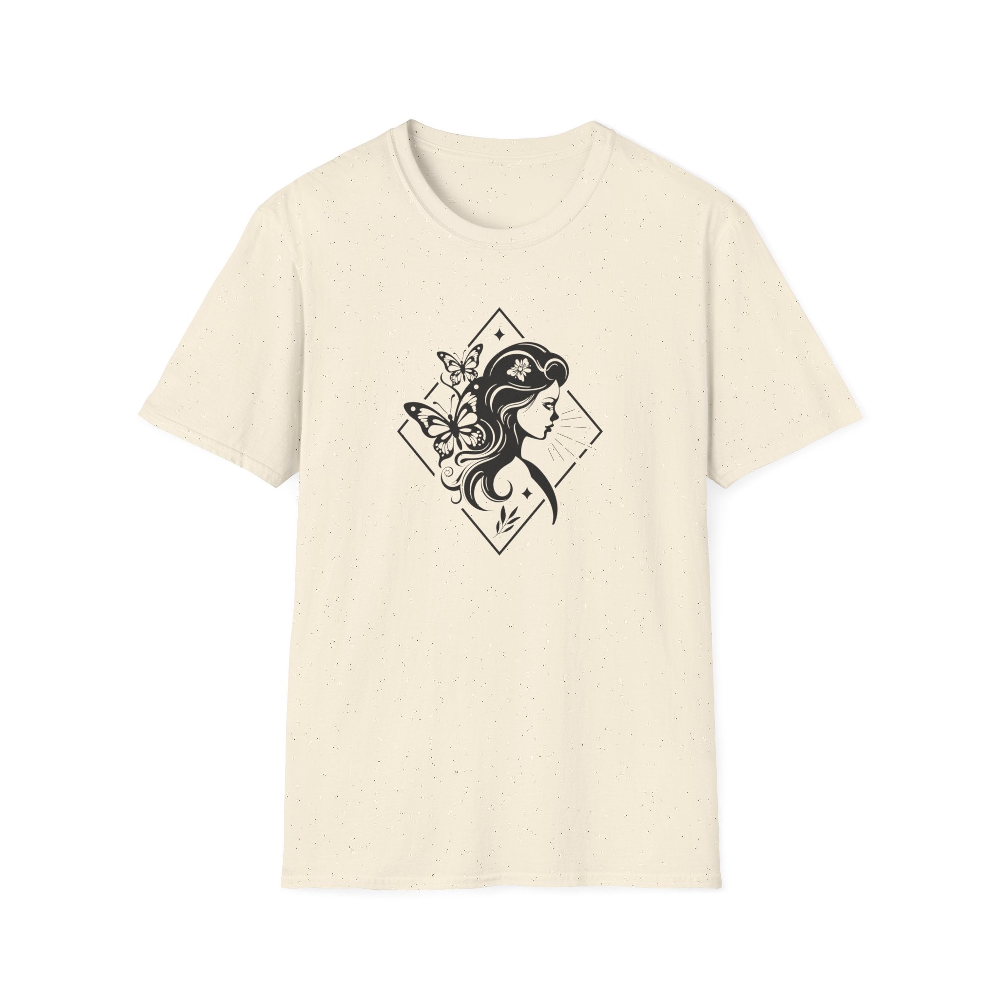 The "Butterfly Muse" Vintage Portrait T-Shirt