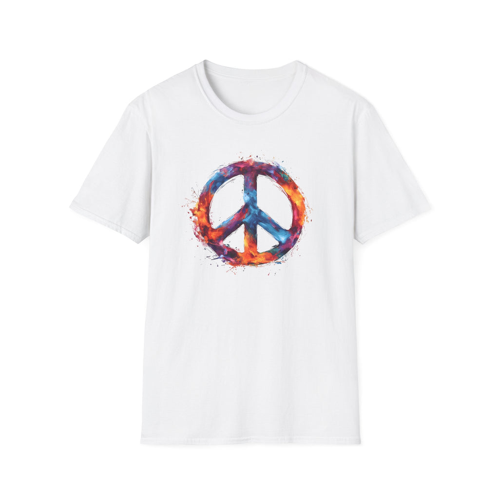 Vibrant Watercolor Peace Sign T-Shirt