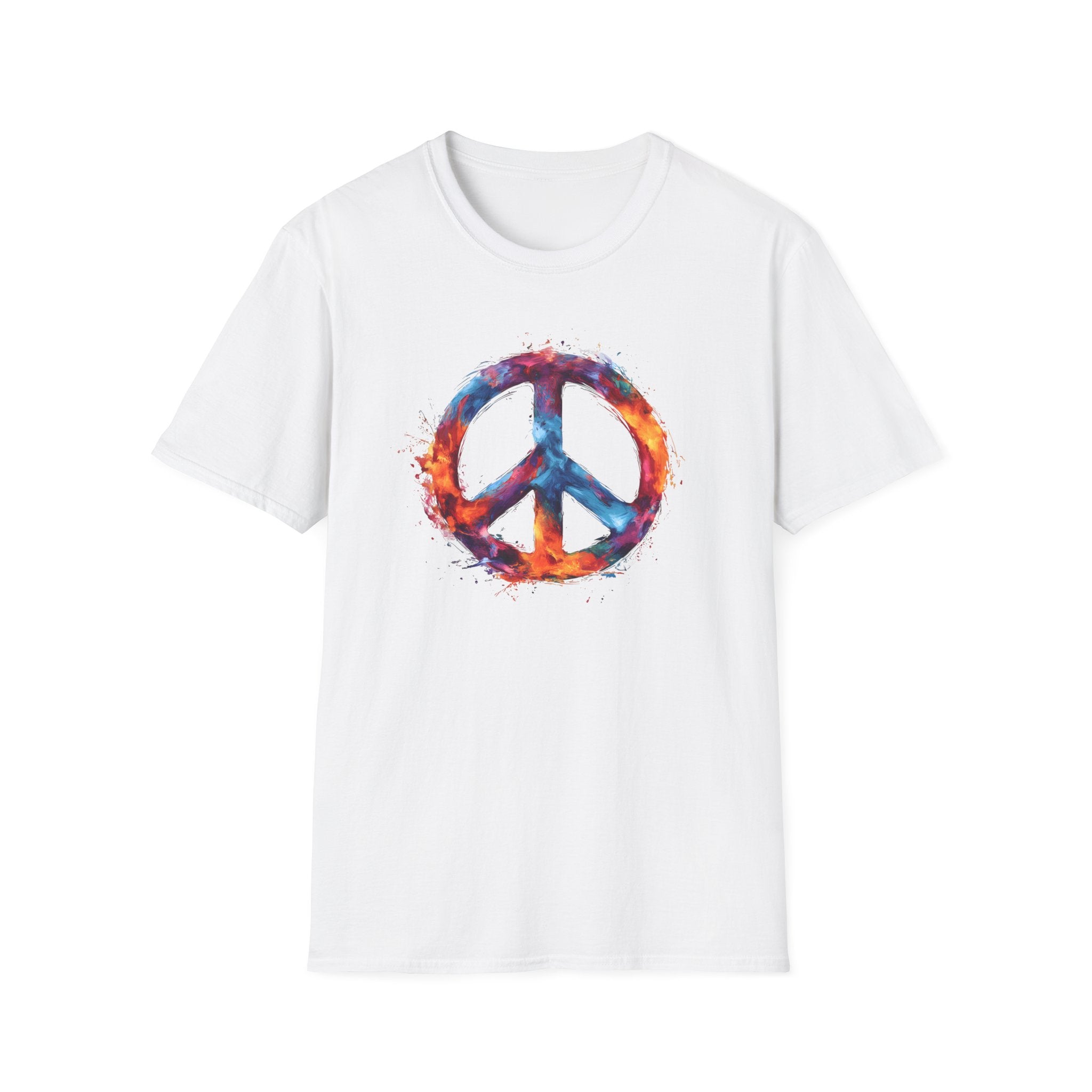 Vibrant Watercolor Peace Sign T-Shirt