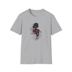 The "Blooming Silhouette" Dark Romantic Rose T-Shirt