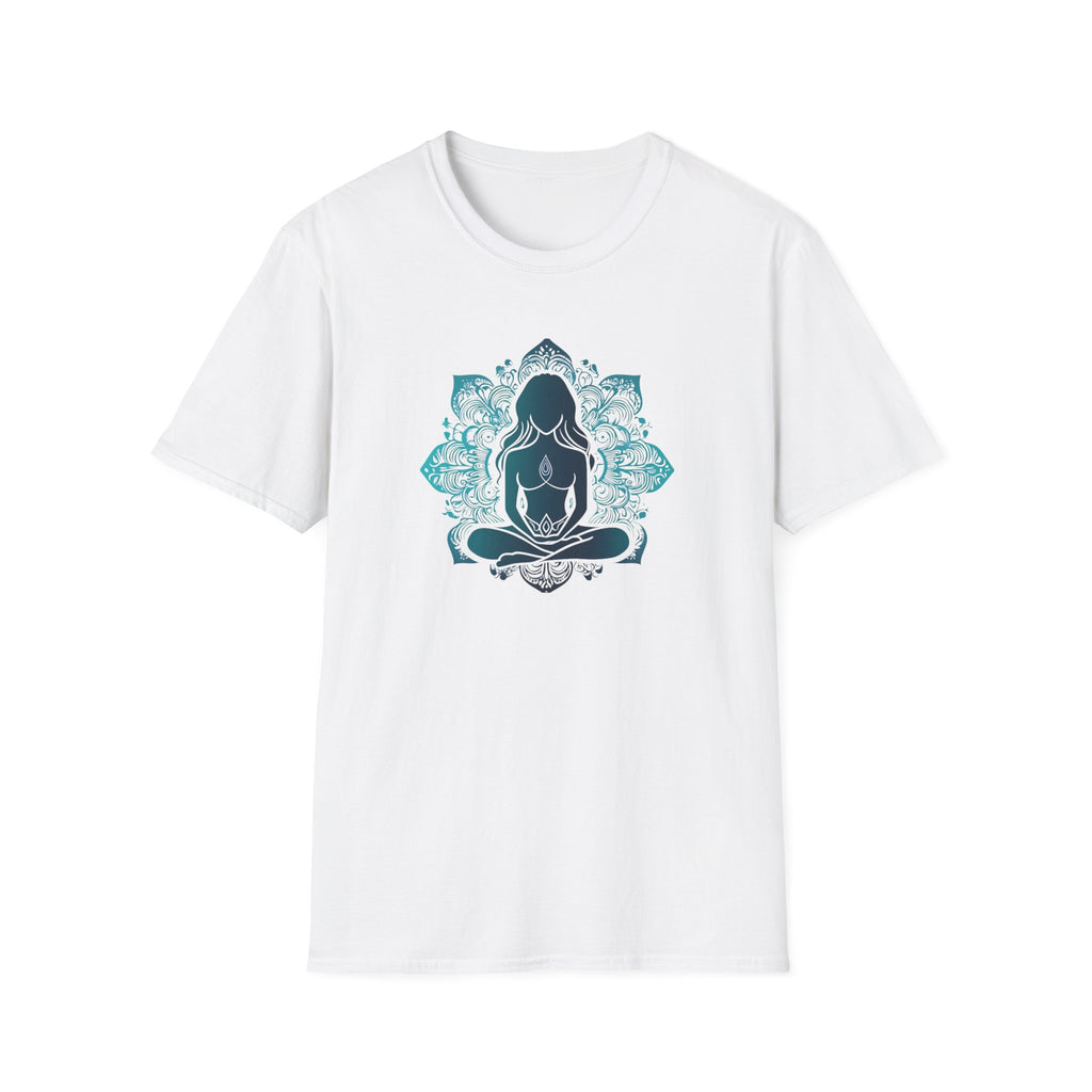 "Serene Lotus" Teal Mandala T-Shirt