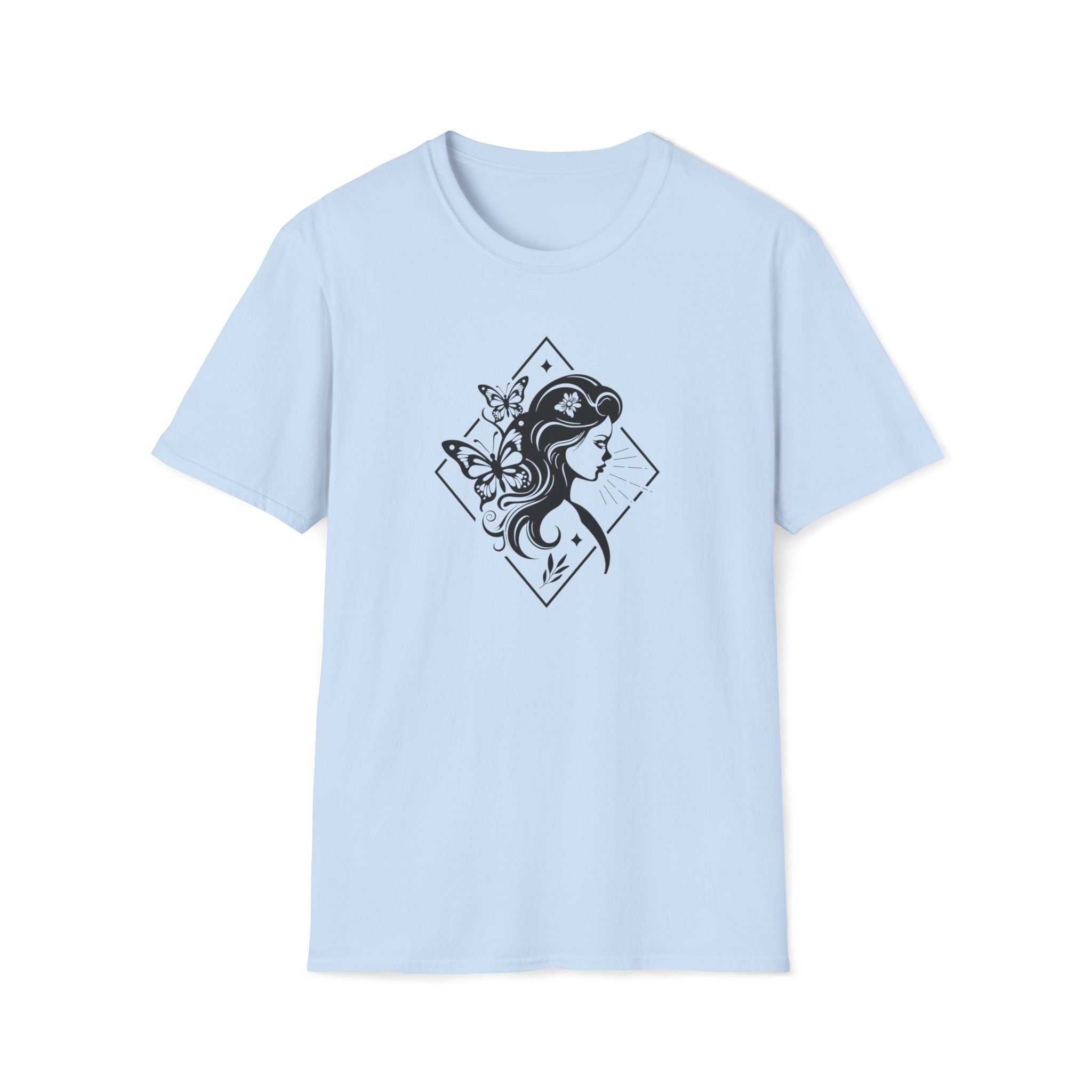 The "Butterfly Muse" Vintage Portrait T-Shirt