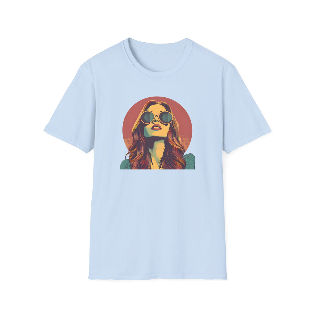 The "Sunset Muse" Retro Portrait T-Shirt