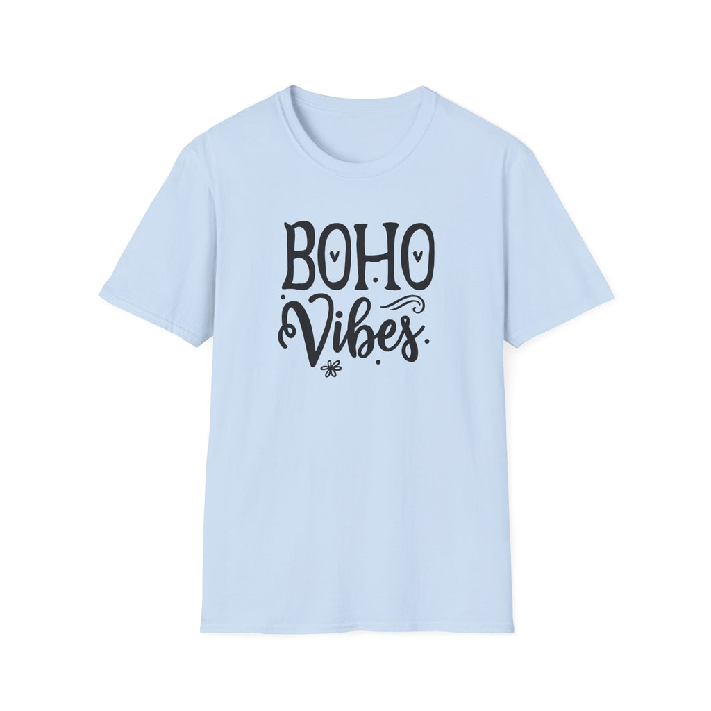 "Boho Vibes" Playful Typography T-Shirt