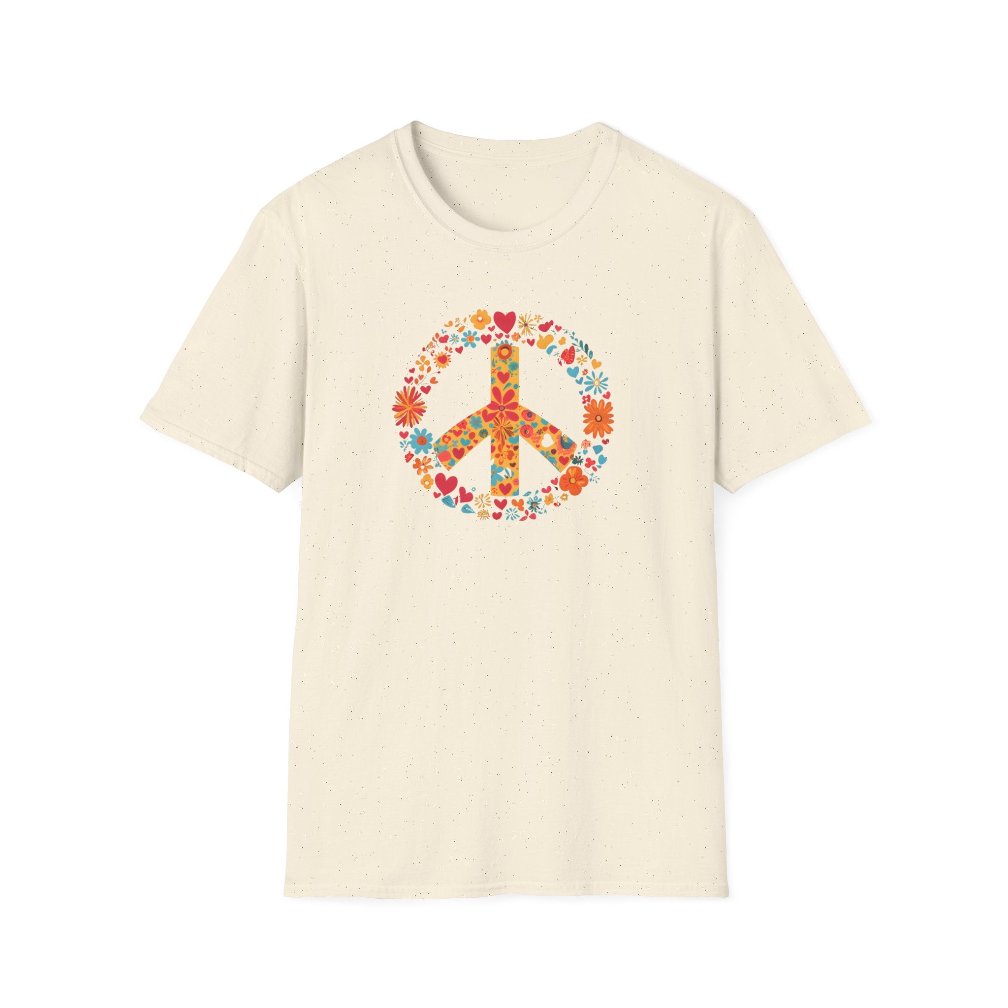 Floral Peace Sign Boho  T-Shirt