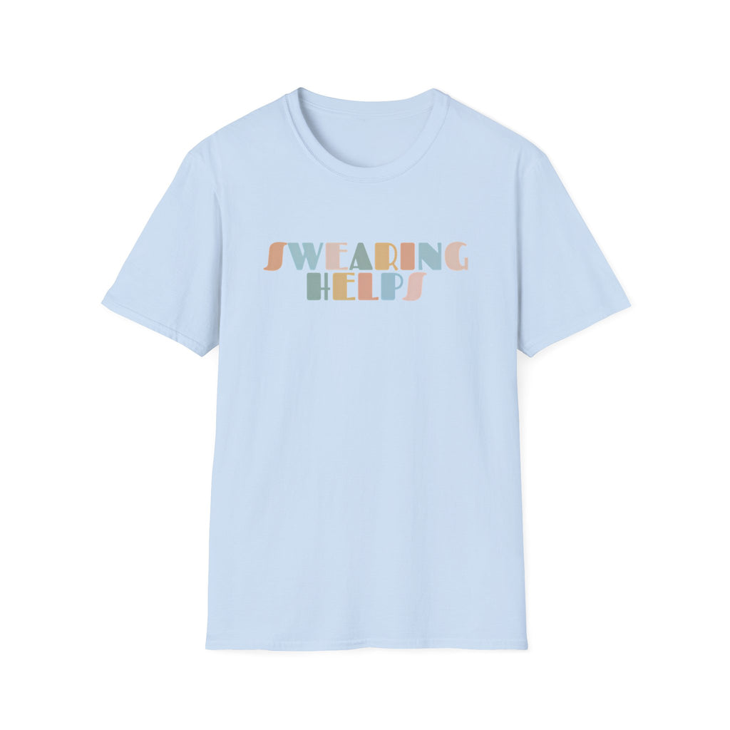 "Swearing Helps" Retro Pastel T-Shirt