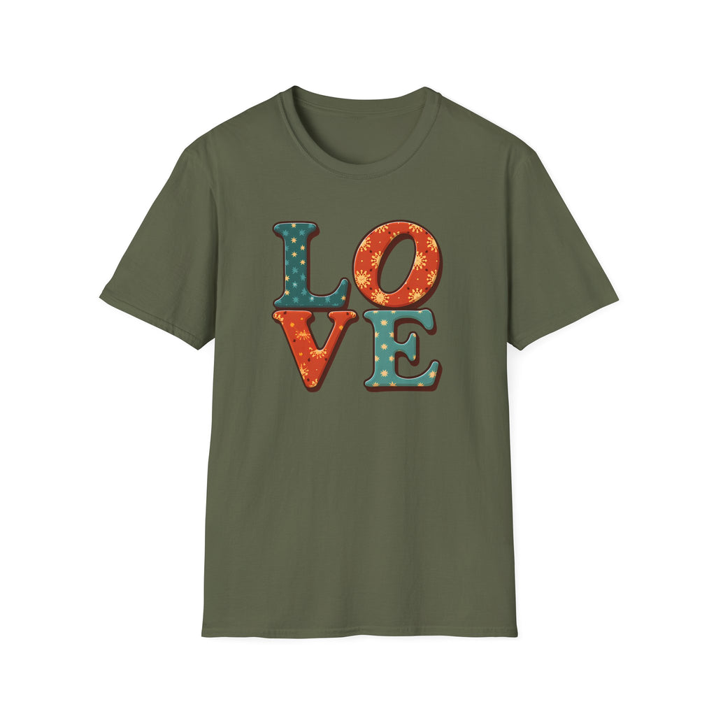 Retro Patchwork "LOVE" T-Shirt