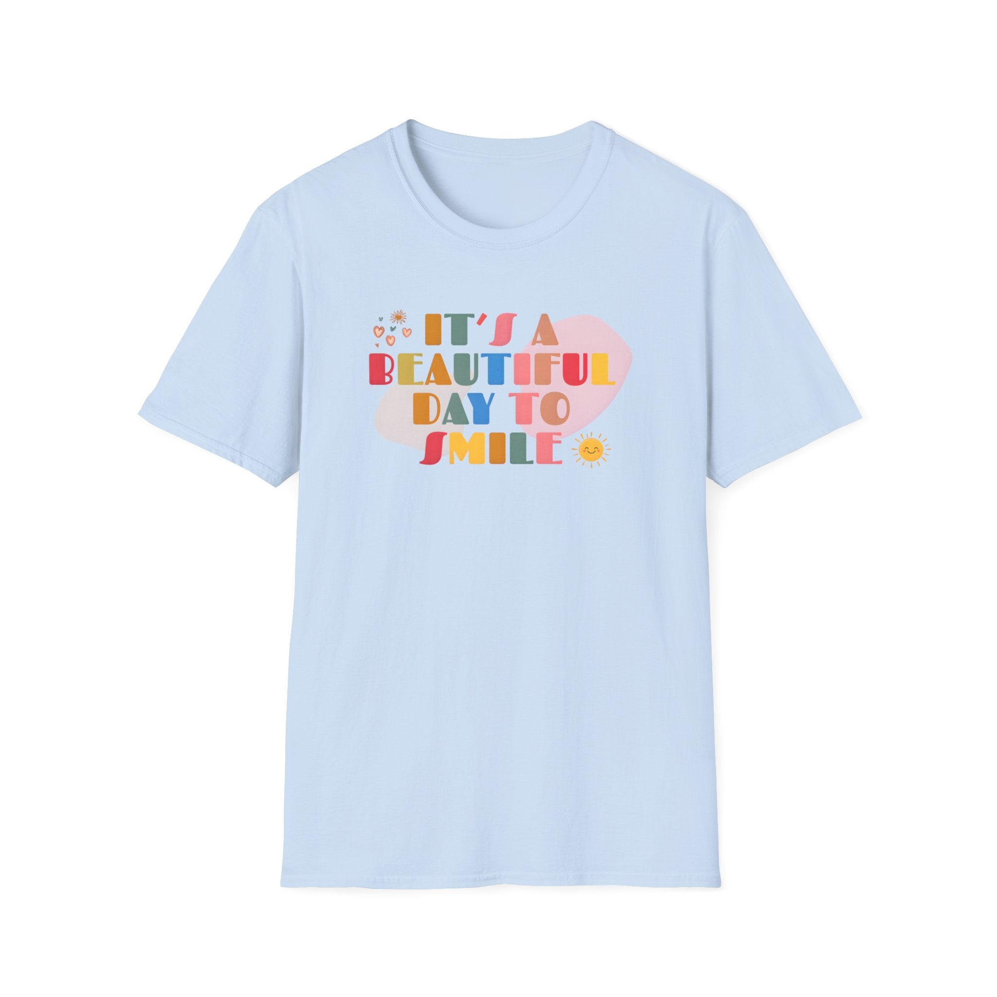 "Beautiful Day to Smile" Colorful Retro T-Shirt