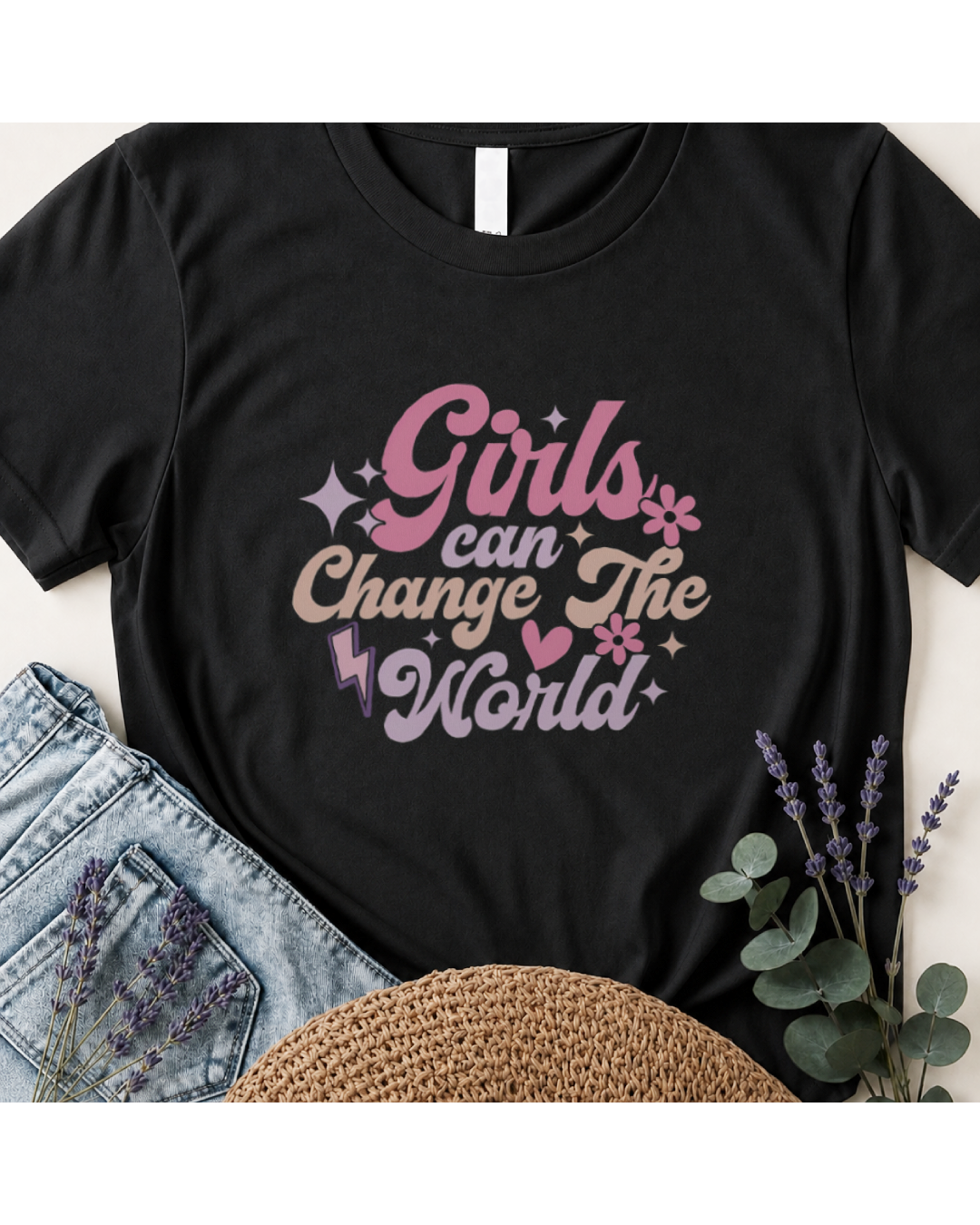 Girls Can Change The World Boho T-Shirt
