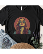 The "Sunset Muse" Retro Portrait T-Shirt