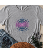 "Mystic Violet" Celestial Star Mandala T-Shirt