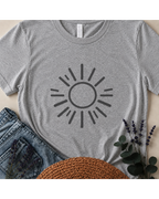 "Simple Sunshine" Minimalist Icon T-Shirt