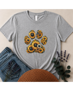 Sunflower Paw Print T-Shirt