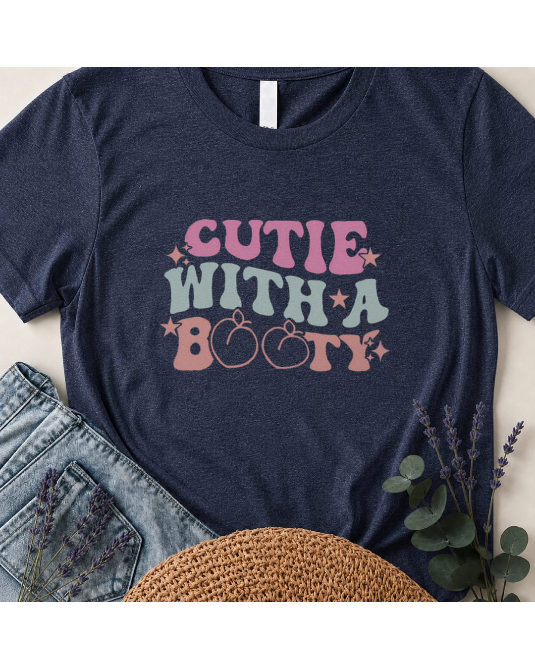 Cutie With A Booty Retro Boho T-Shirt