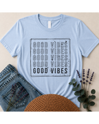 "Good Vibes" Distressed Mantra T-Shirt