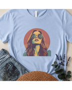 The "Sunset Muse" Retro Portrait T-Shirt