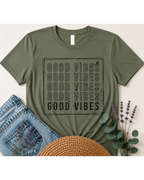 "Good Vibes" Distressed Mantra T-Shirt