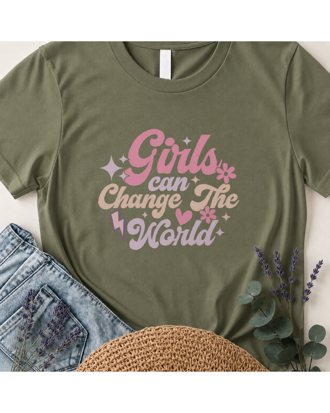 Girls Can Change The World Boho T-Shirt