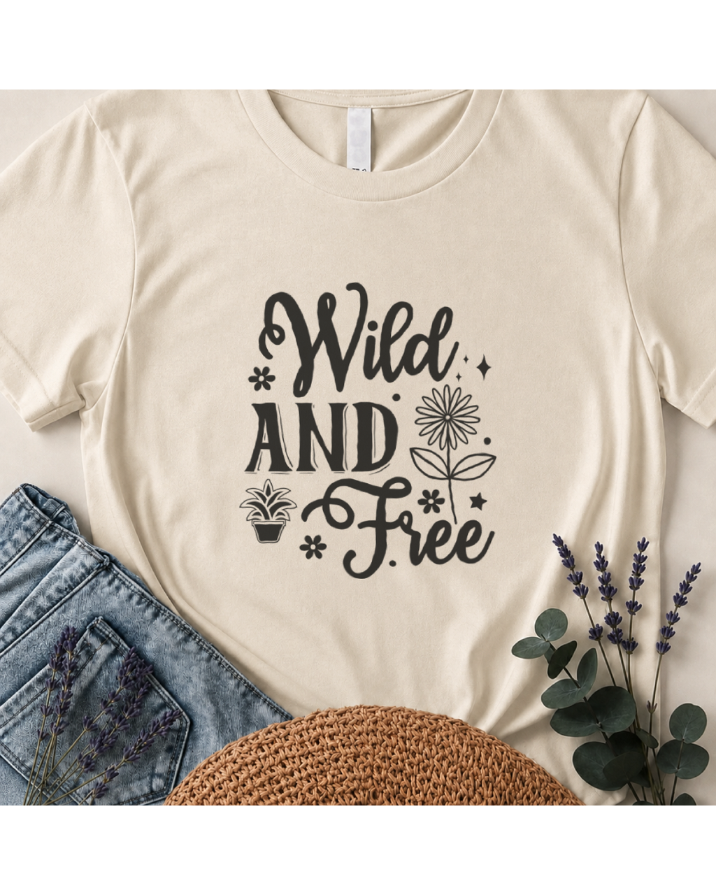 Wild and Free Boho Graphic T-Shirt