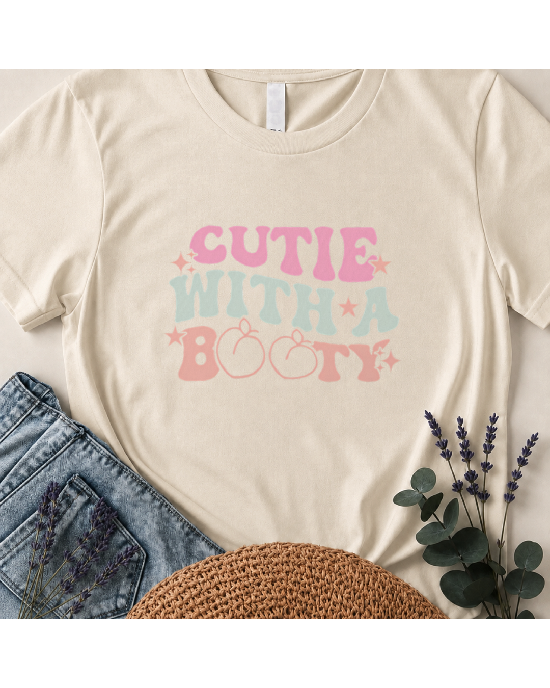 Cutie With A Booty Retro Boho T-Shirt