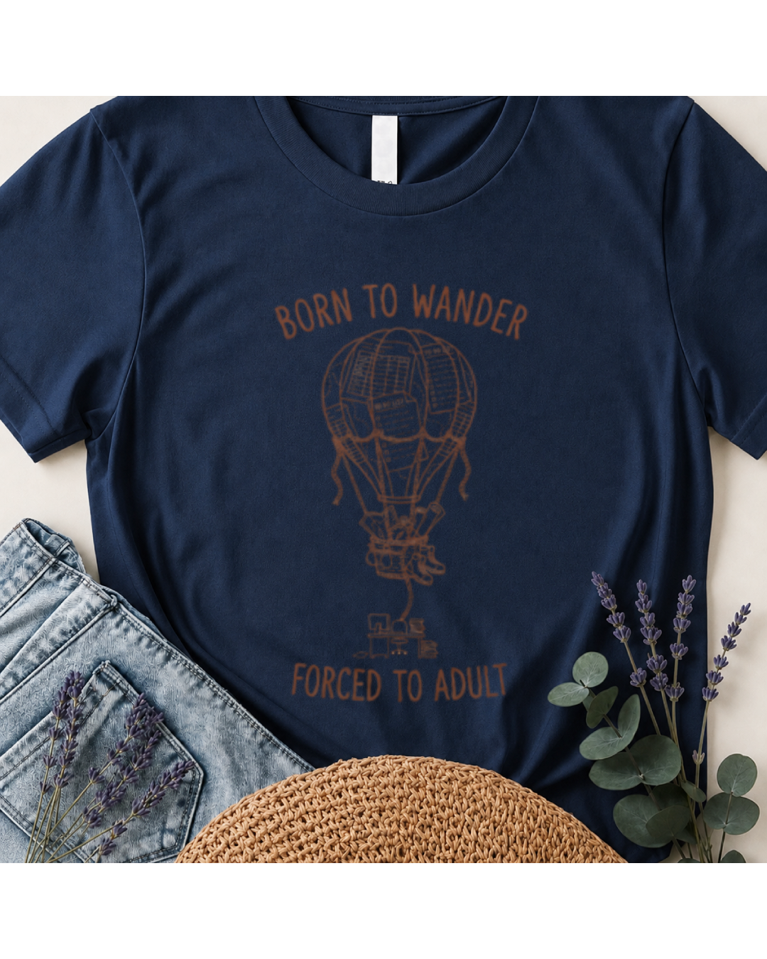 "Wanderlust & Work-Life Balance" Graphic T-Shirt