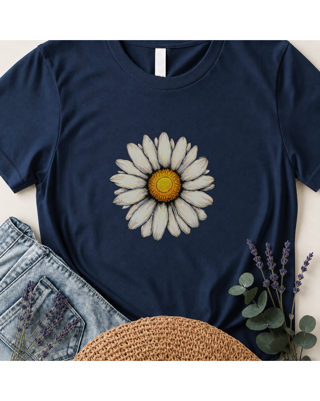 Classic Botanical Daisy T-Shirt