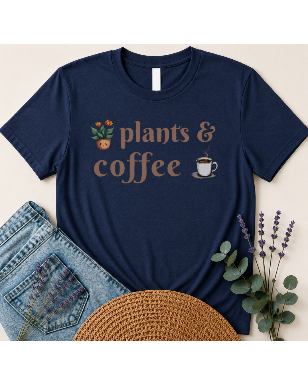 "Plants & Coffee" Graphic T-Shirt