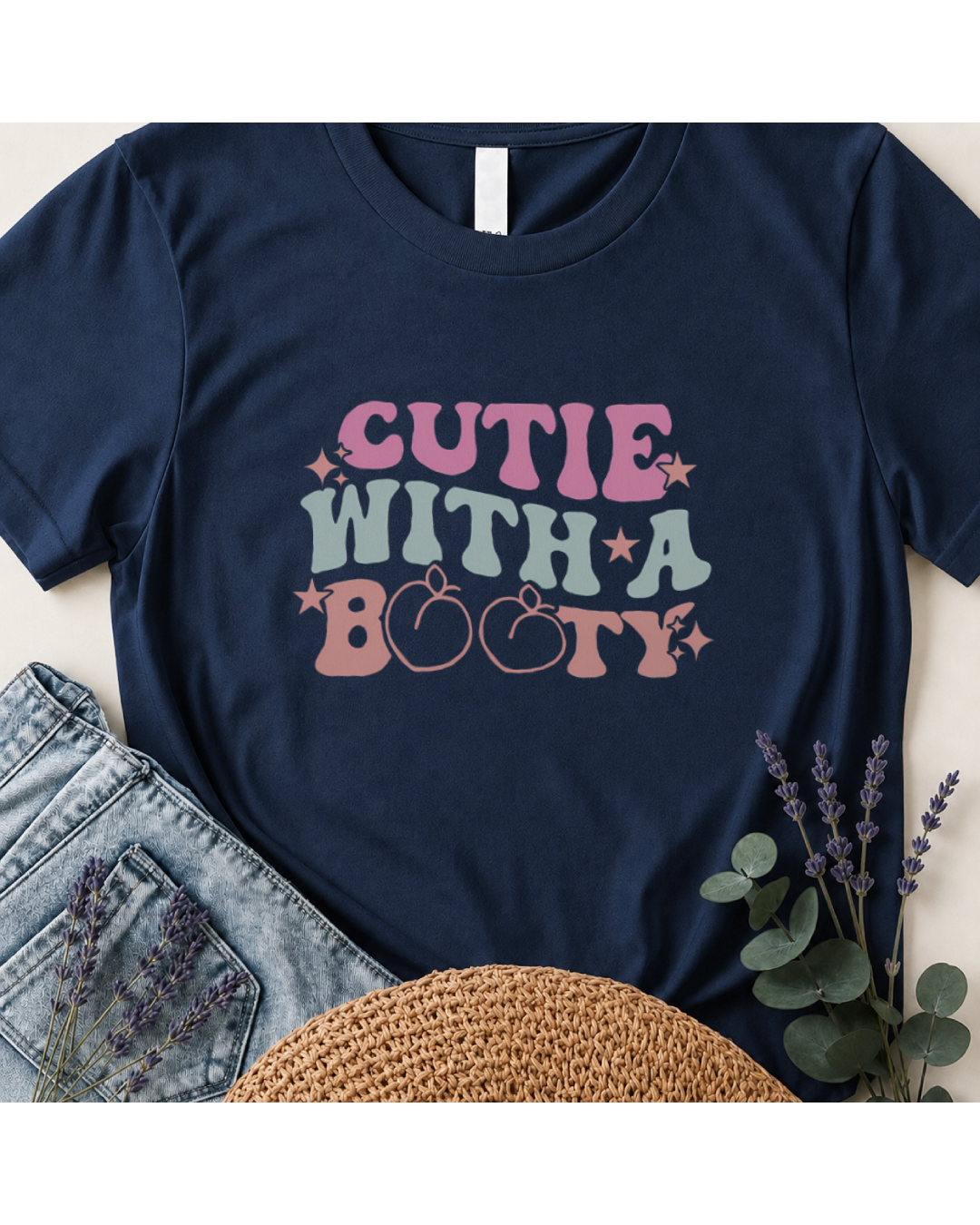 Cutie With A Booty Retro Boho T-Shirt