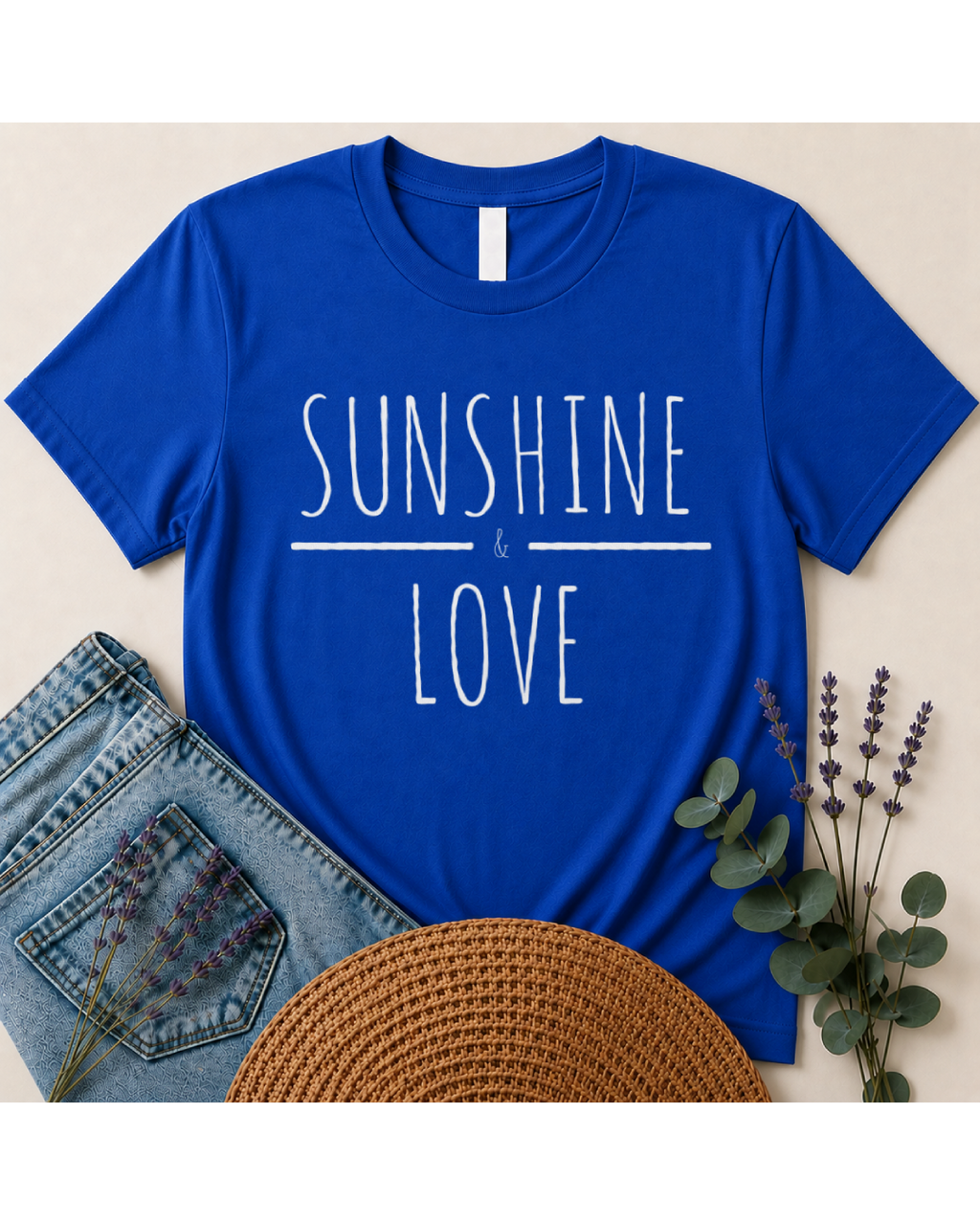 "Sunshine & Love" Minimalist Boho Graphic T-Shirt