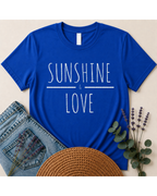 "Sunshine & Love" Minimalist Boho Graphic T-Shirt