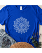 "Serene Spirit" White Mandala Graphic T-Shirt