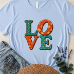 Retro Patchwork "LOVE" T-Shirt
